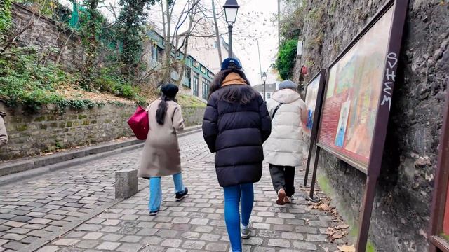 Зимний Париж декабрь 2025 прогулка по праздничным улицам города 🎄🌟 смотреть онлайн