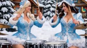 Новогодний день в деревне