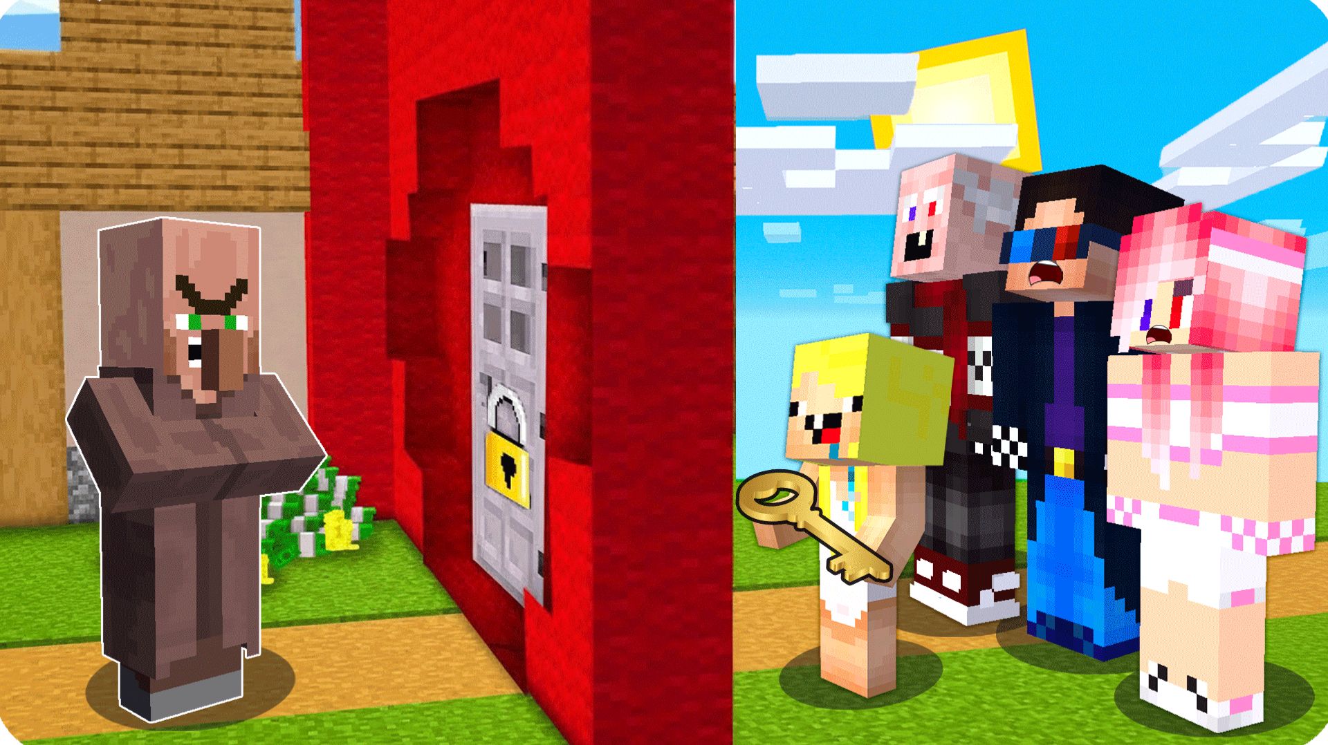 😢ЗЛОЙ ЖИТЕЛЬ ОТОБРАЛ НАШУ ДЕРЕВНЮ и ВЫГНАЛ ВСЕХ в МАЙНКРАФТ! НУБИК смотреть онлайн