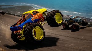 МУЛЬТИКИ ПРО МАШИНКИ Эпические прыжки и столкновения на скоростном монстр-траке Beamng Drive #112