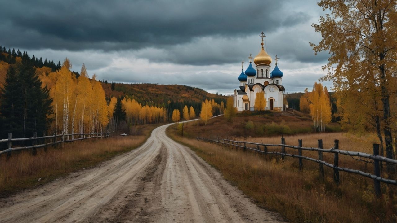 Зимняя дорога к храму смотреть онлайн