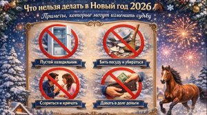 🎆 Что нельзя делать в Новый год 2026 🐎❄️ | Приметы, которые могут изменить судьбу