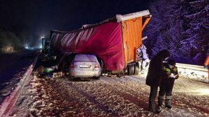 Два человека погибли в столкновении трех грузовиков под Вологдой