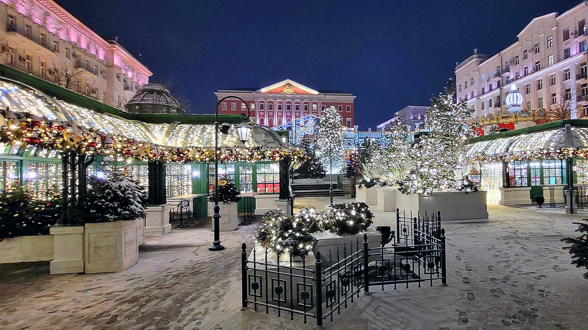 Новогодняя Москва: Тверская площадь, Пушкинская площадь