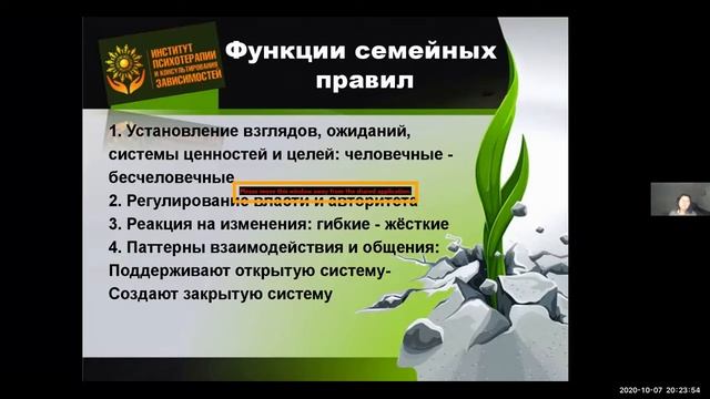 Дисфункциональная семья_ маски и роли. Функции семейных правил. Часть 2.