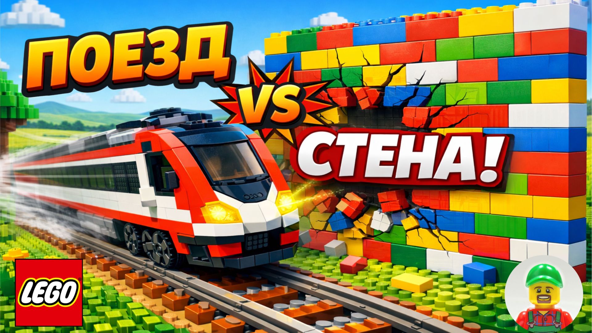 ЛЕГО ПОЕЗД VS СТЕНА | Испытание на прочность! смотреть онлайн