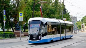 Первая поездка на трамвае 71-931М "Витязь-М" с бортовым номером 31390 по маршруту "А" - 30.11.2025