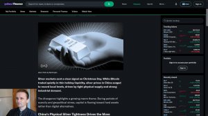 Подборка экономических новостей. Движение цены золота и серебра под конец года