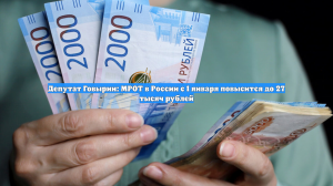 Депутат Говырин: МРОТ в России с 1 января повысится до 27 тысяч рублей