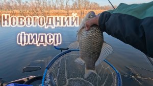 Новогодний фидер, рыбалка в конце декабря, ловля карася и леща