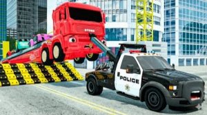 Полицейский помогает застрявшему эвакуатору - Герои колесного города (WCH) - Мультфильм для детей