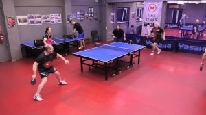 III ф. Чирков/Гребенкина (1063) - Егоров/Подушкин (931) 18.12 Парный турнир по настольному теннису