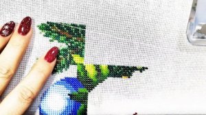 168. Частичная вышивка бисером на чистой канве и немного о жизни