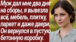 Истории для Вас/Муж дал мне два дня на сборы, я вывезла всë.../Жизненные истории/Аудиорассказ