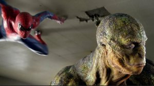 Бой Человека-паука с Ящером в школе