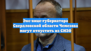 Экс-вице-губернатора Свердловской области Чемезова могут отпустить из СИЗО
