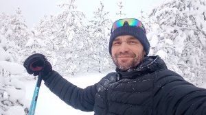 Лыжня 2025 год. Лесная зимняя сказка ! одиночный поход на лыжах . погода -12