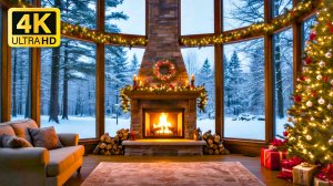 Камин 4К / Новогодняя релакс музыка / Fireplace 4K