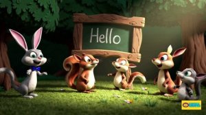 МУЛЬТИКИ ДЛЯ МАЛЫШЕЙ. Заяц скачет по лугу. Весёлые ПЕСЕНКИ ДЛЯ ДЕТЕЙ.