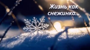 Жизнь как снежинка ❄ | новогодний стих