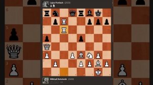 Показываю как Ботвинник отдал Портишу 2 ладьи и красиво выиграл