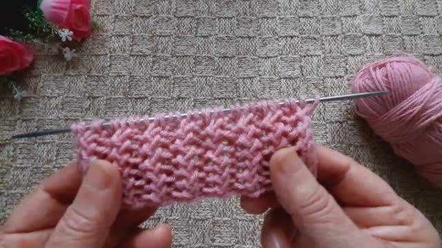 Двухсторонний объемный узор для шарфа, косынки, снуда.. смотреть онлайн