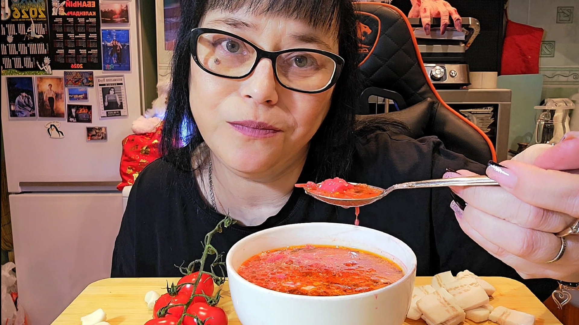 Мукбанг | Свекольник, Сало,Чесночёк | Обжор Асмр смотреть онлайн