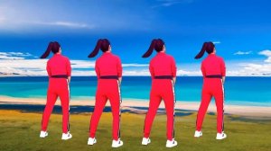 中三广场舞《一步一个风景》浪漫情歌对唱，满满的幸福感