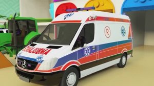 Развивающие детские мультики про машинки Изучаем фигурки Меняем колеса на машинках на фигурки