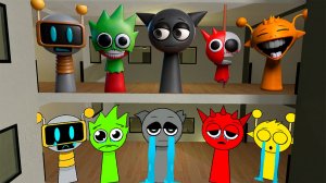 Оригинальная семейка Спрунки хочет забрать всех малышей у Злой семейки Спрунки. 4K