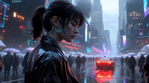 Город под дождём: неоновые блики и погоня в мегаполисе 🌧🚀