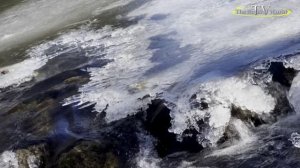 🌿❄️Последний лед на реке, льдины, пение птиц, бурный поток.🌿❄️/Das letzte Eis auf dem Fluss/