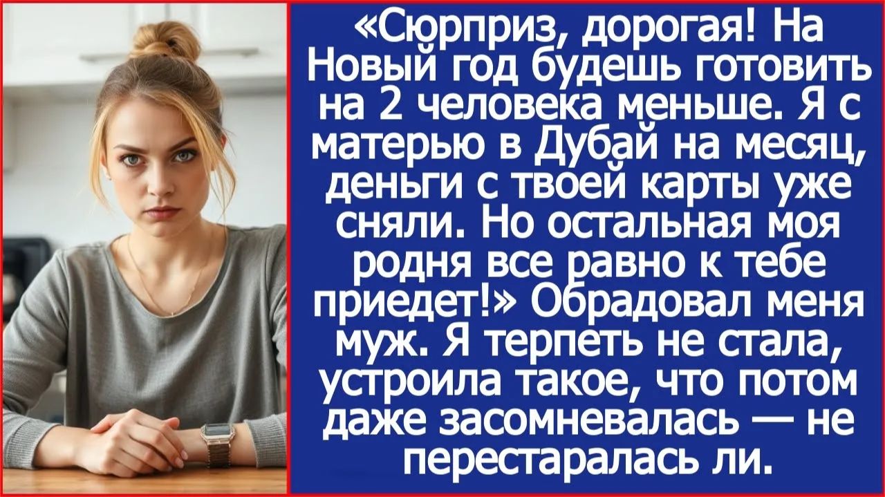 Я с мамой в Дубай, деньги с твоей карты уже сняли. | ИСТОРИИ ИЗ ЖИЗНИ | АУДИО РАССКАЗЫ смотреть онлайн