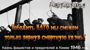 Победить НАТО мы сможем только вернув смертную казнь! Вторая часть.