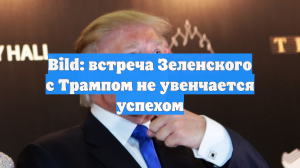 Bild: встреча Зеленского с Трампом не увенчается успехом
