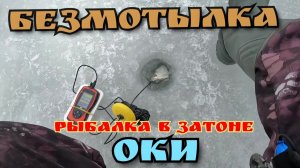 Зимняя рыбалка на безмотылку,затон ОКИ