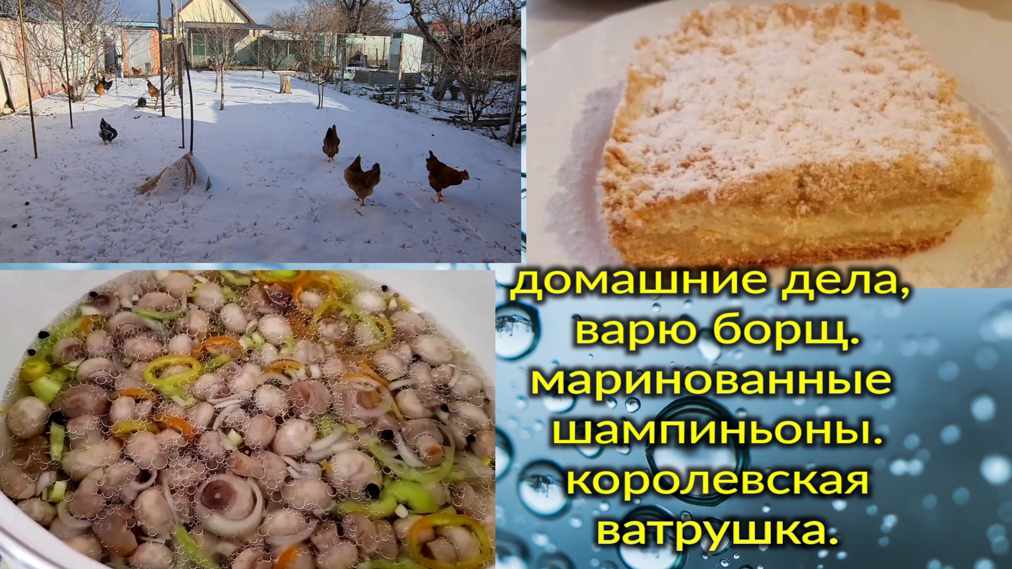 Ейск🌹Домашние дела,  варю борщ.  "Маринованные  шампиньоны",  "Королевская ватрушка". смотреть онлайн