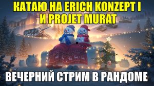 Катаю на Erich Konzept I и Projet Murat - Вечерний стрим в рандоме #tanksblitz