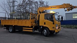 ИСУЗУ грузовой бортовой самосвал ISUZU с КМУ XCMG SQS-100-4 -2