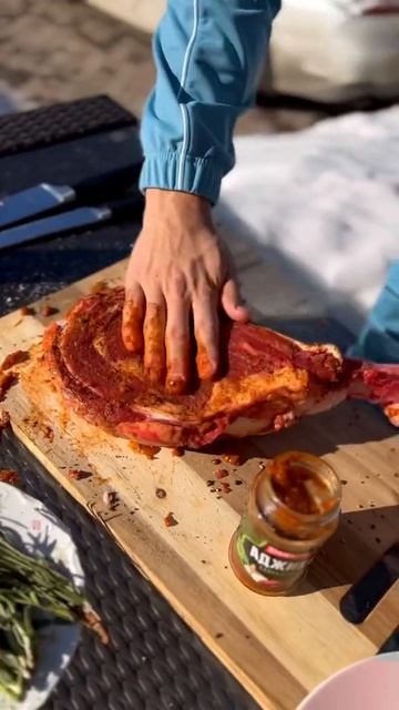 Стейк с аджикой