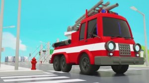 Развитие детей дошкольного возраста! Собираем пожарную машину! Детские мультики про машинки и песни!