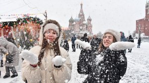 Москва. Прогулка по Новогодней Москве в снегопад