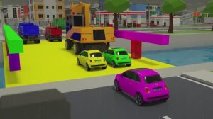 Развивашки для детей! Дождик, дождик уходи Экскаватор построил красочный мост Детские мультики