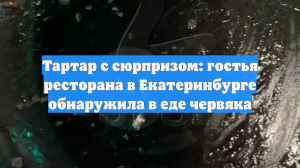 Тартар с сюрпризом: гостья ресторана в Екатеринбурге обнаружила в еде червяка