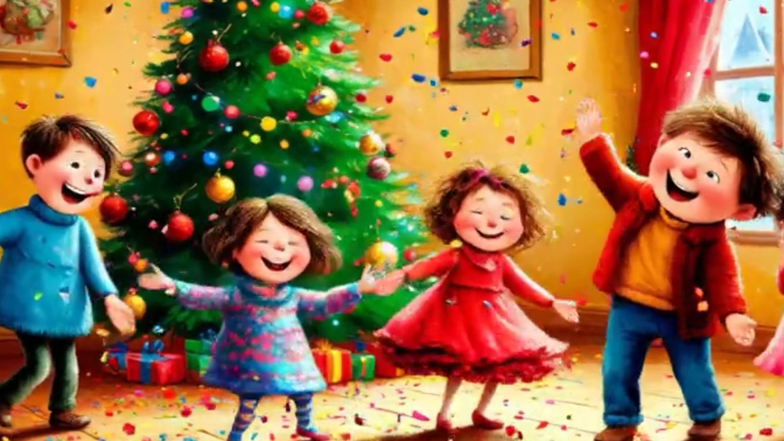 Новогодний Мультфильм. Детская песенка Новый Год, Новый Год. смотреть онлайн
