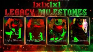 1х1х1х1. Все Legacy milestone