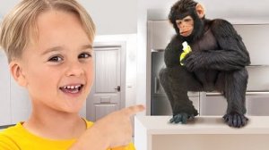 Дикие животные у меня дома! учим названия животных