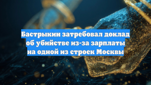 Бастрыкин затребовал доклад об убийстве из-за зарплаты на одной из строек Москвы