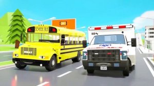 Детские мультики про машинки Развивающие видео для детей Школьный автобус выехал с автомойки