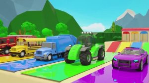 Учимся весело Машинки внутри футбольных мячей детские мультики про машинки стишки и песенки